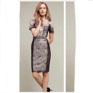New Byron Lars Beguile Anthropologie Lace Melange Pencil Dress Size 2